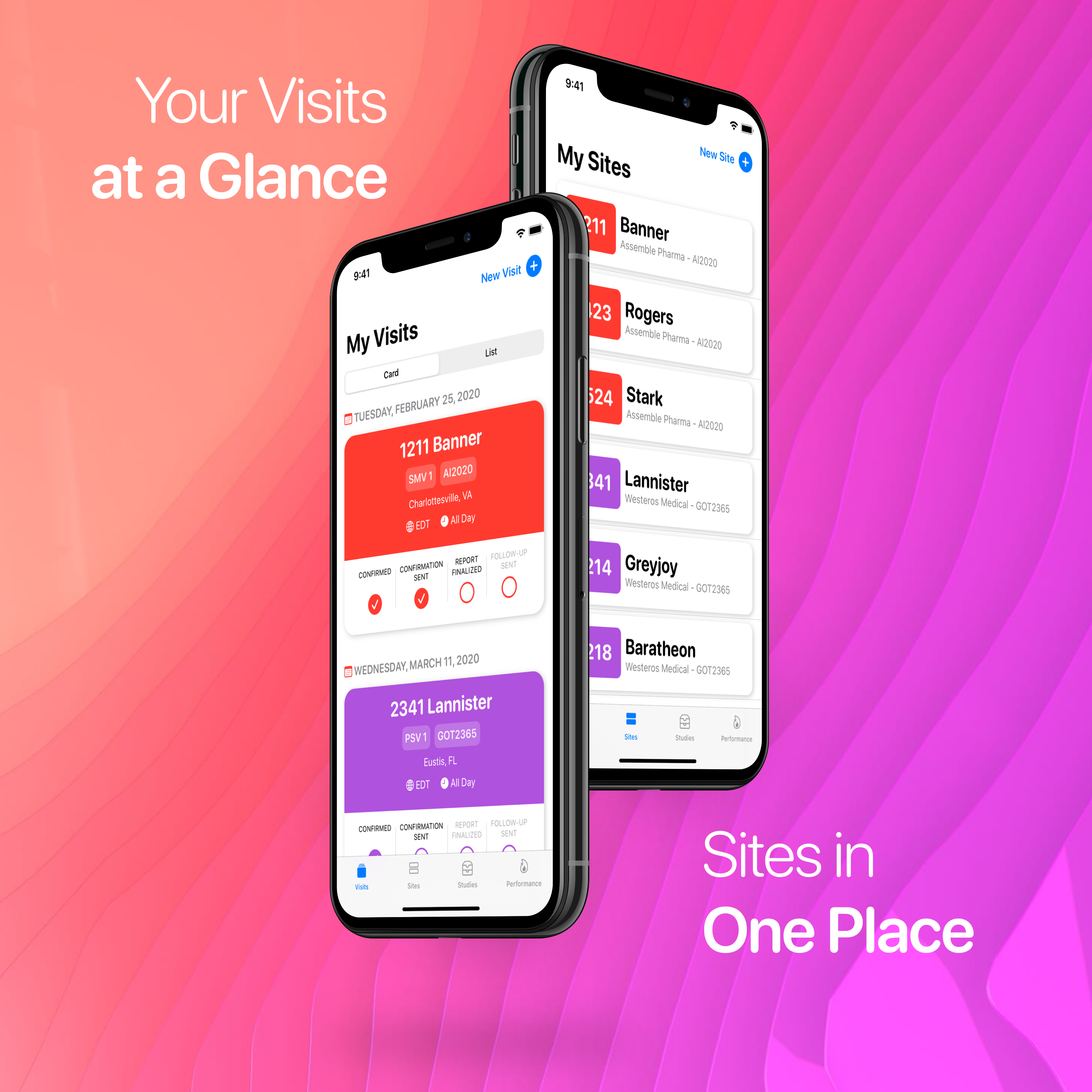 All visits in your phone